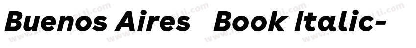 Buenos Aires   Book Italic字体转换